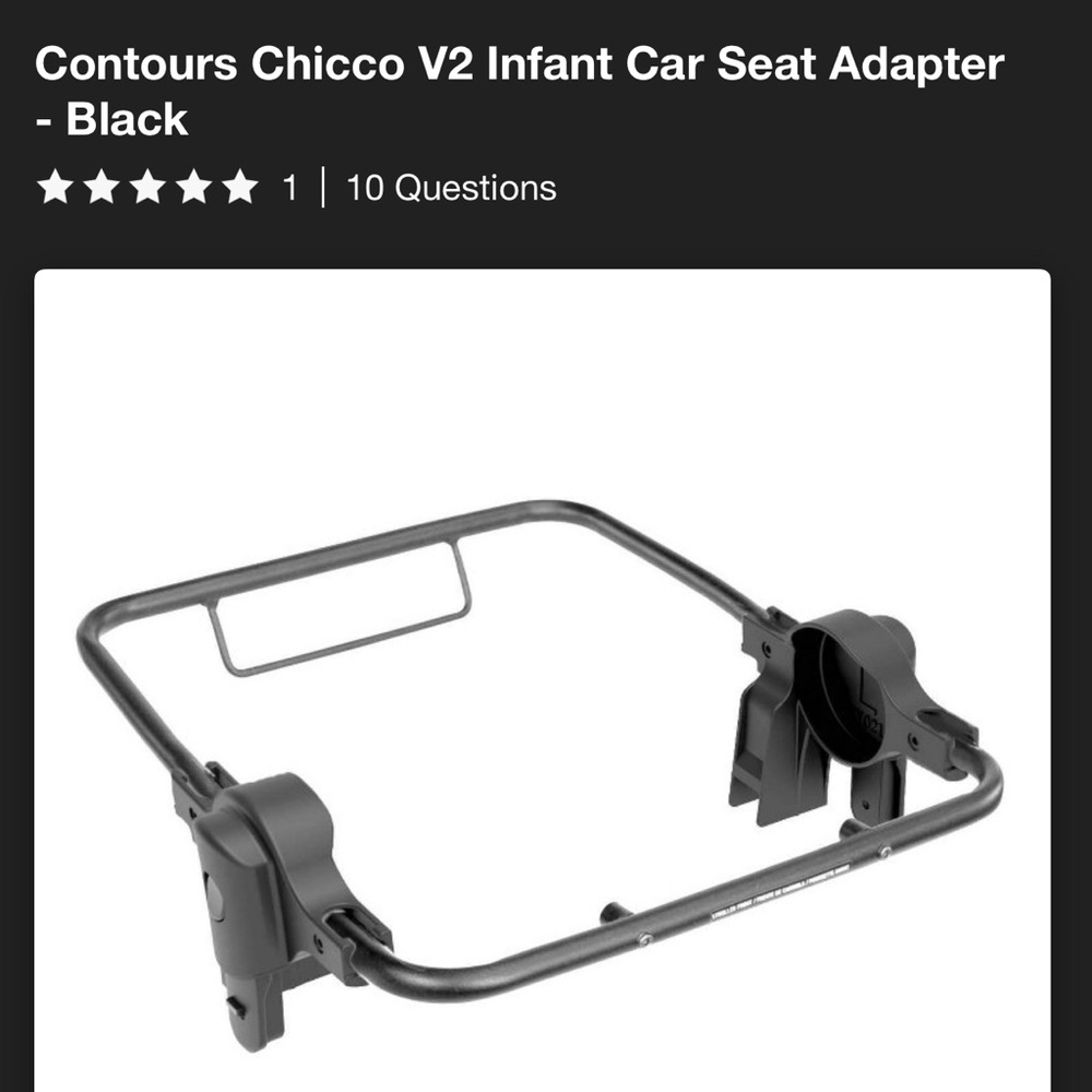 Countours chicco v2 car seat adapter